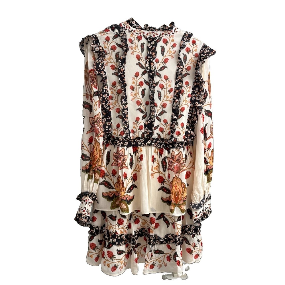 Farm Rio Ruched Floral Long Sleeve Dress - Picture 5 of 7